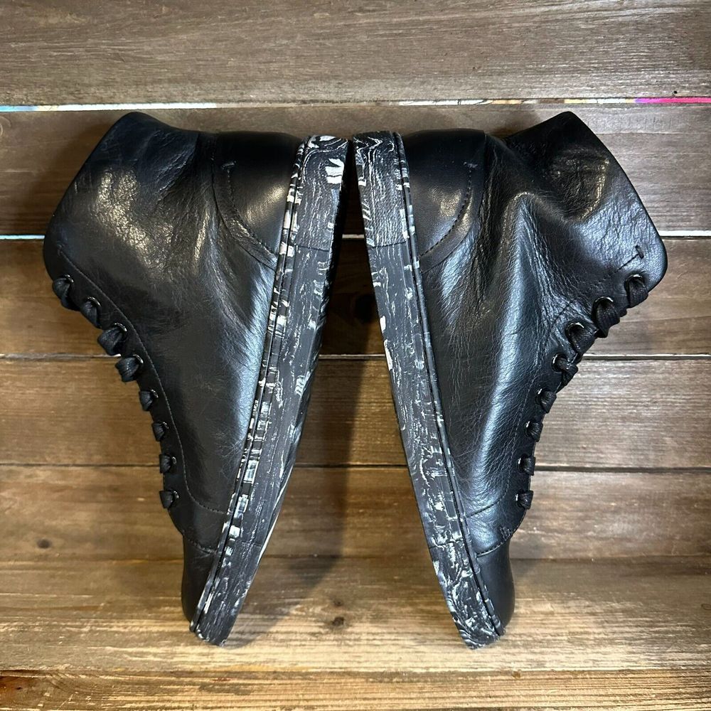 NIB Womens Frye Ivy High Top Black Leather Marble Casual Sneakers Shoes Size 8 M - Picture 4 of 6